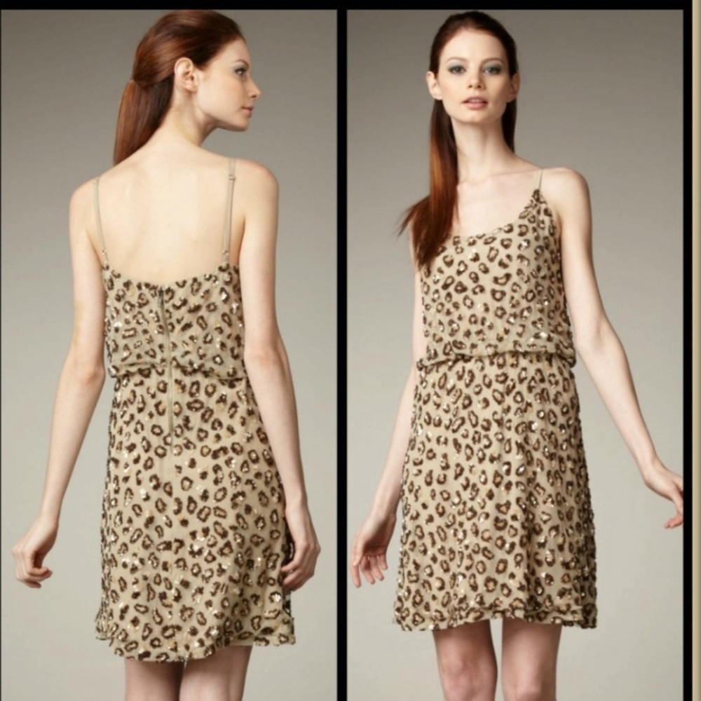 Alice and Olivia leopard beaded dress